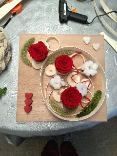 decoration florale rose éternelle fleuriste metz effleurs