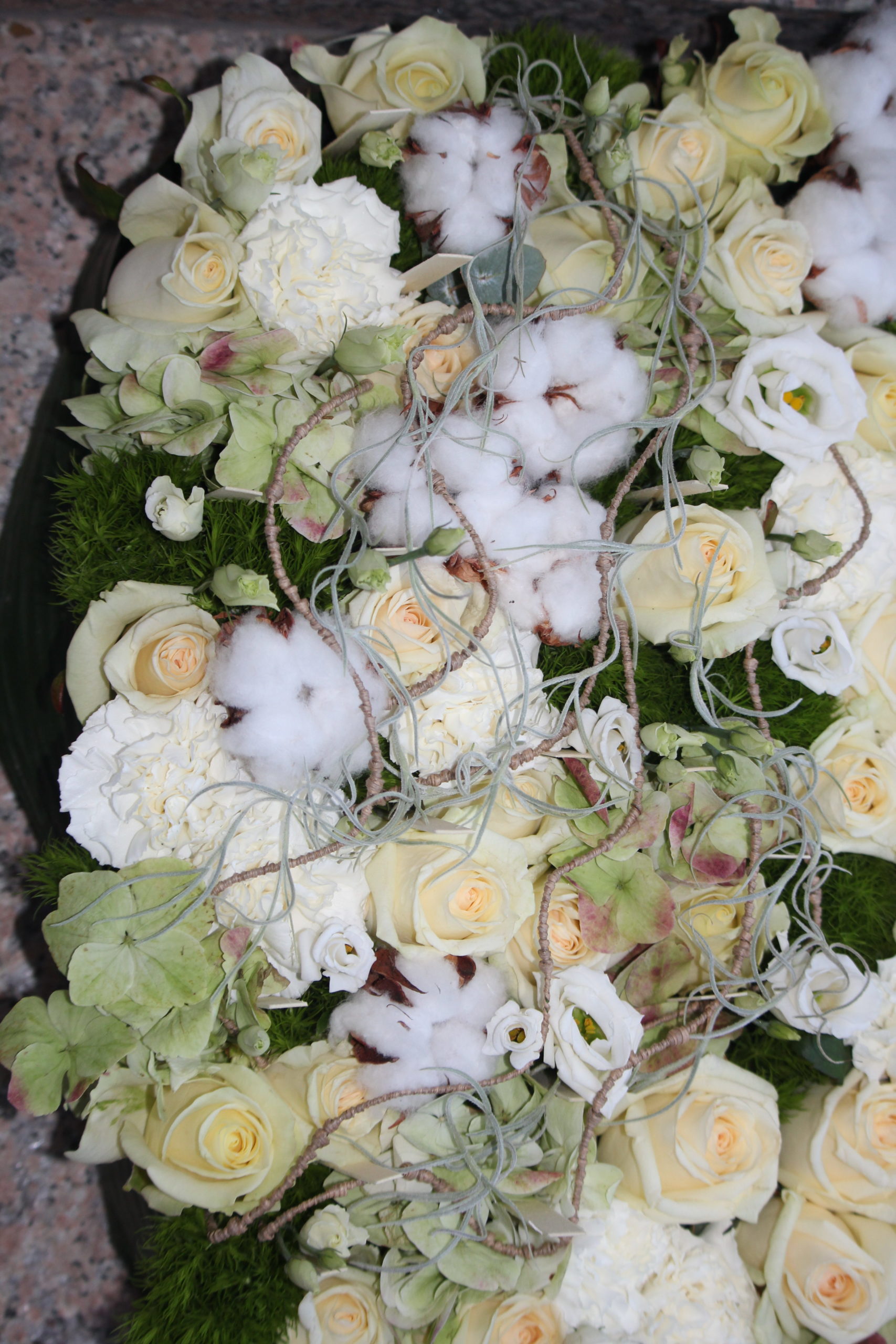 fleurs enterrement blanc fleuriste woippy effleurs
