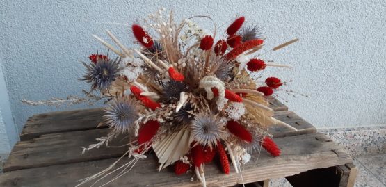 Bouquet Mathilde fleurs séchées dessus - Effleurs